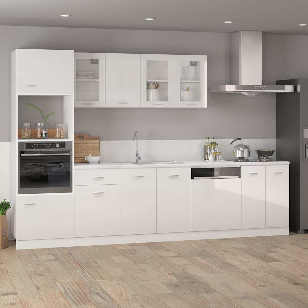 Dishwasher Panel Lyon High Gloss White 59.5x3x67 cm Engineered Wood
