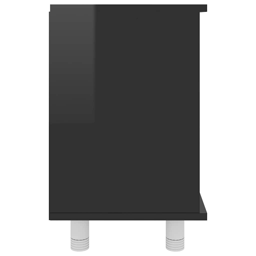 Bathroom Cabinet High Gloss Black 60x32x53.5 cm Engineered Wood