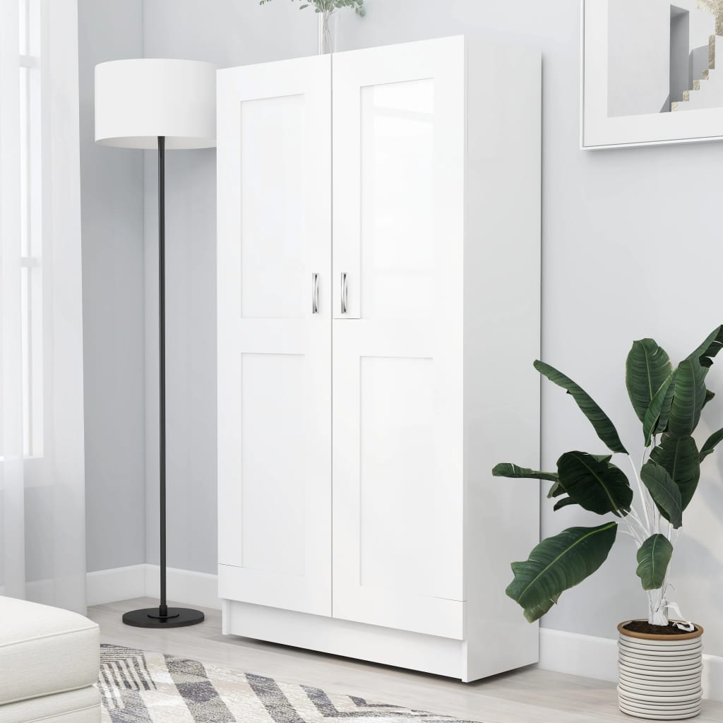 Book Cabinet White 82.5x30.5x150 cm Engineered Wood