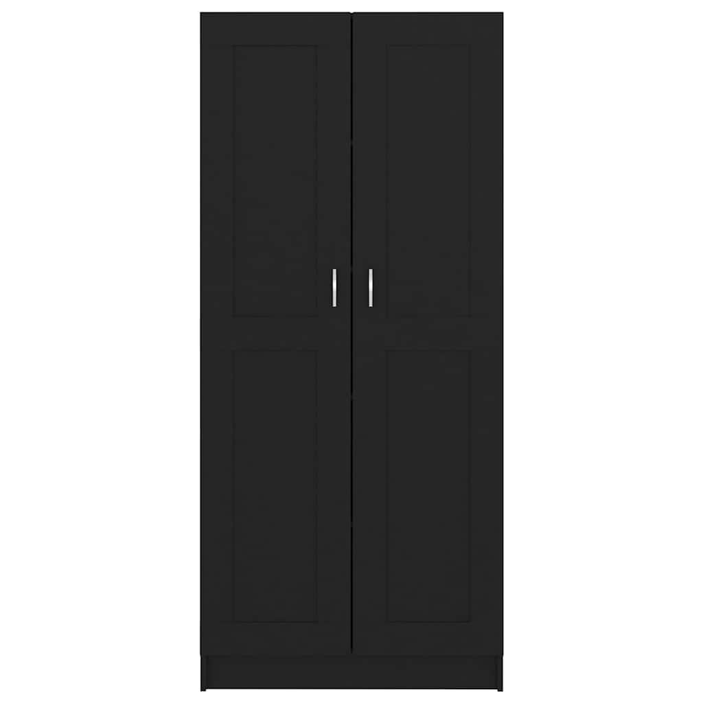 Book Cabinet Black 82.5x30.5x185.5 cm Engineered Wood