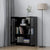 Vitrine Cabinet Black 82.5x30.5x115 cm Engineered Wood