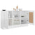 Sideboard High Gloss White 120x30.5x70 cm Engineered Wood