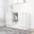 Sideboard High Gloss White 120x30.5x70 cm Engineered Wood