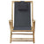 Reclining Relaxing Chair Dark Grey Bamboo and Fabric