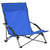 Folding Beach Chairs 2 pcs Blue Fabric