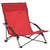 Folding Beach Chairs 2 pcs Red Fabric