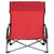 Folding Beach Chairs 2 pcs Red Fabric