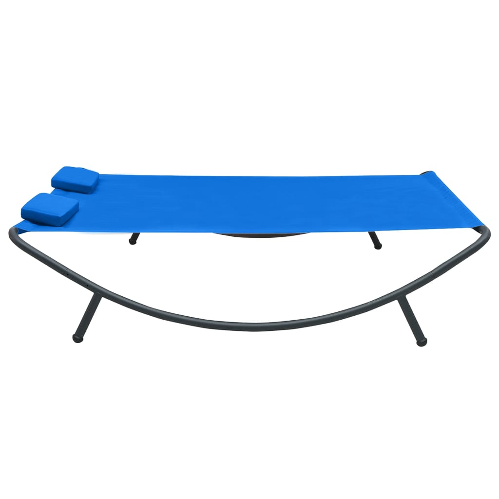 Outdoor Lounge Bed Fabric Blue