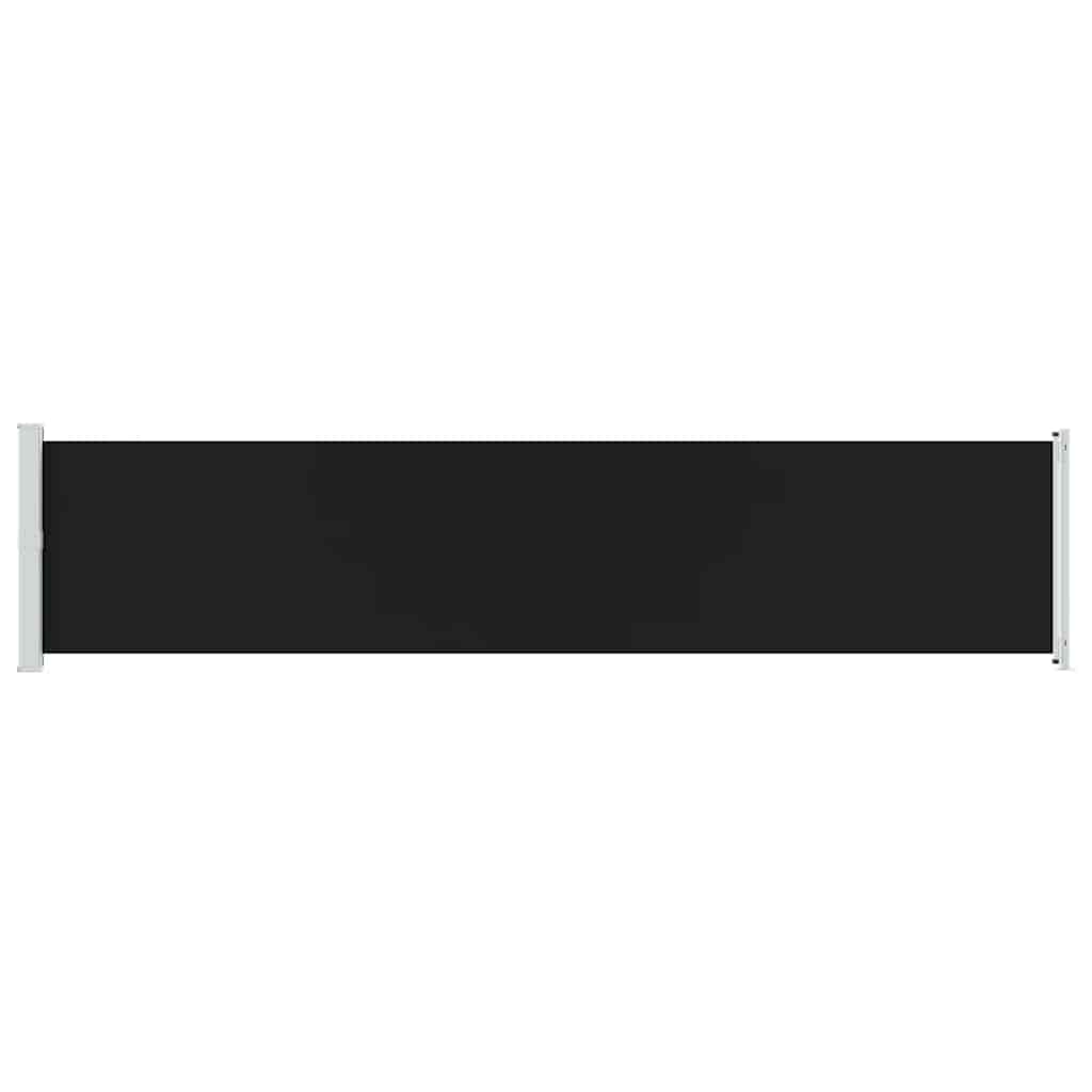 Patio Retractable Side Awning 140x600 cm Black