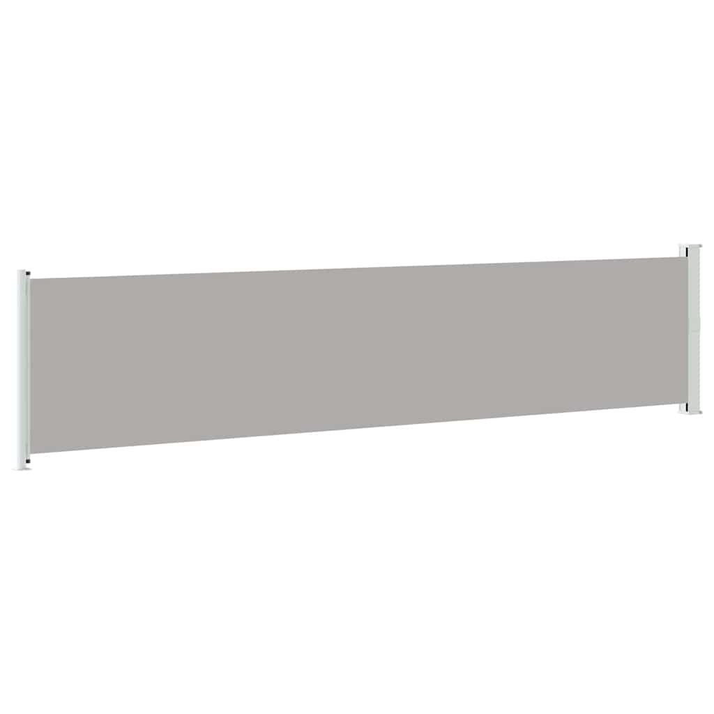 Patio Retractable Side Awning 140x600 cm Grey