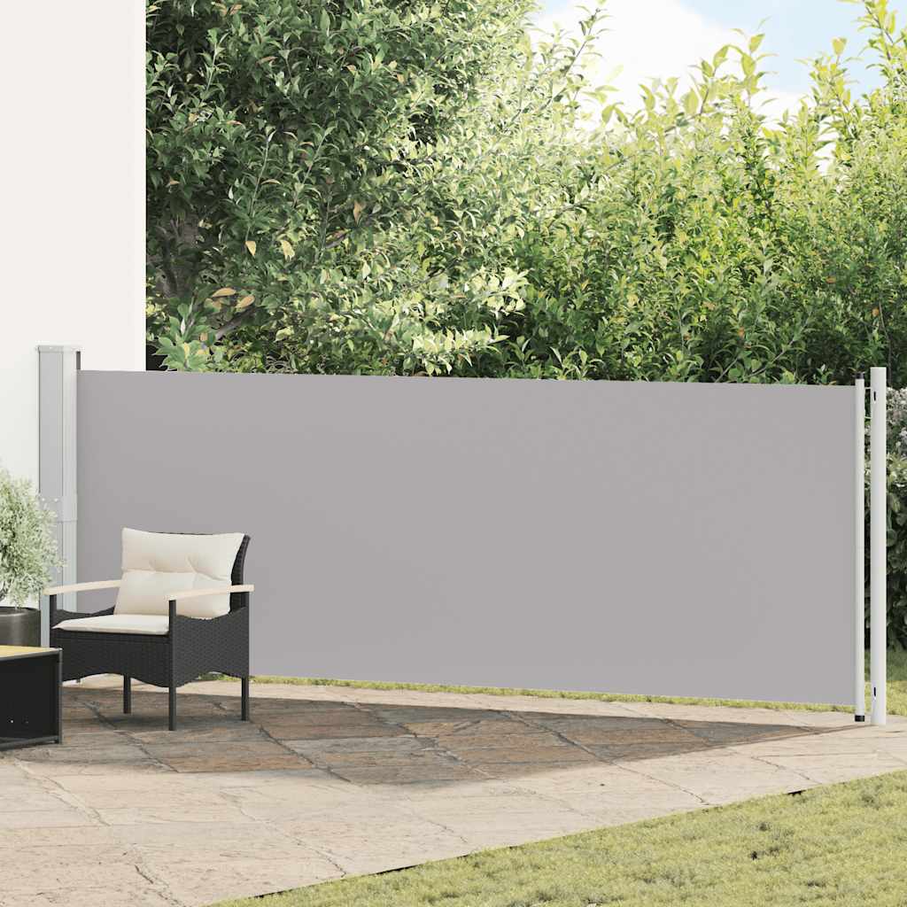 Patio Retractable Side Awning 140x600 cm Grey