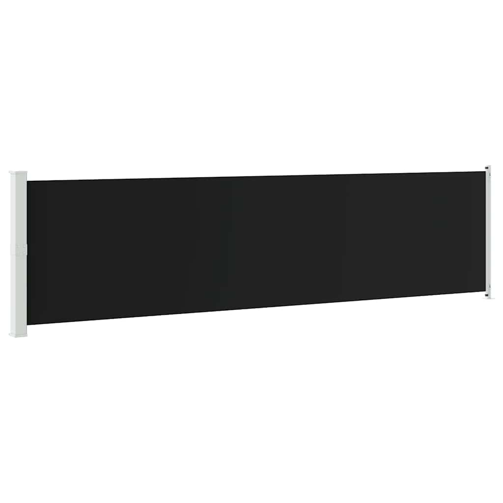 Patio Retractable Side Awning 600x160 cm Black