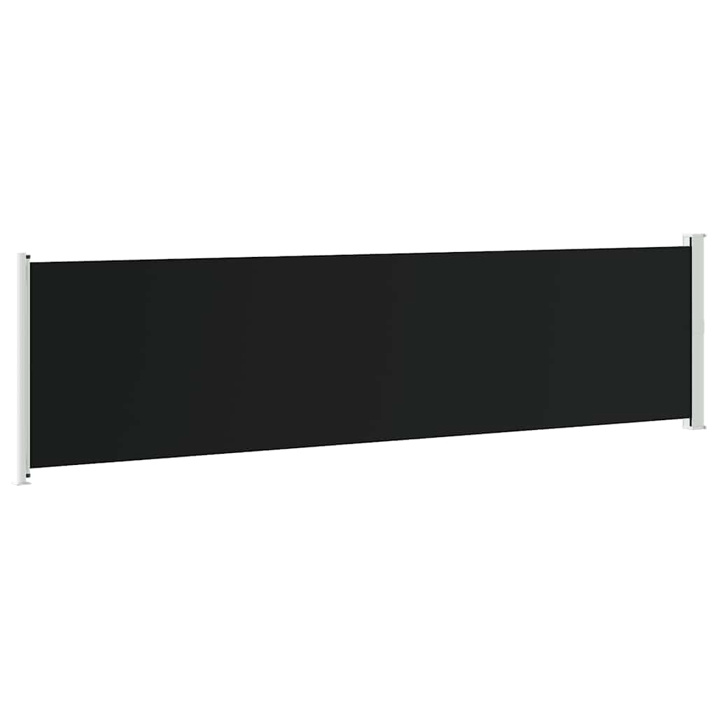 Patio Retractable Side Awning 600x160 cm Black