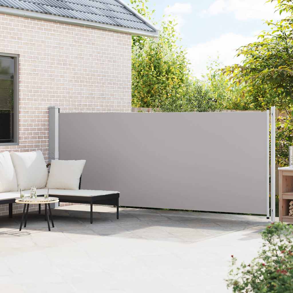Patio Retractable Side Awning 600x160 cm Grey