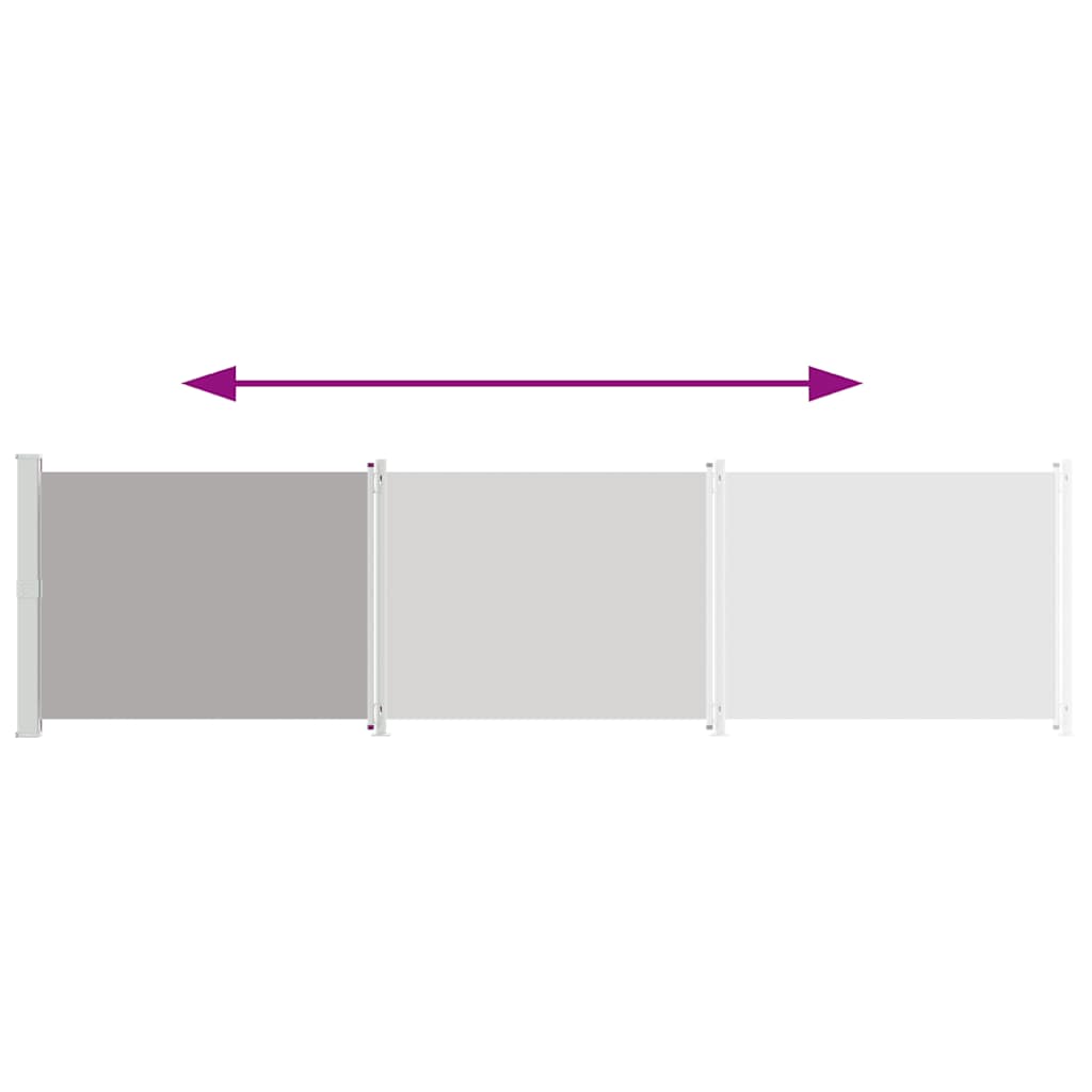 Patio Retractable Side Awning 600x160 cm Grey