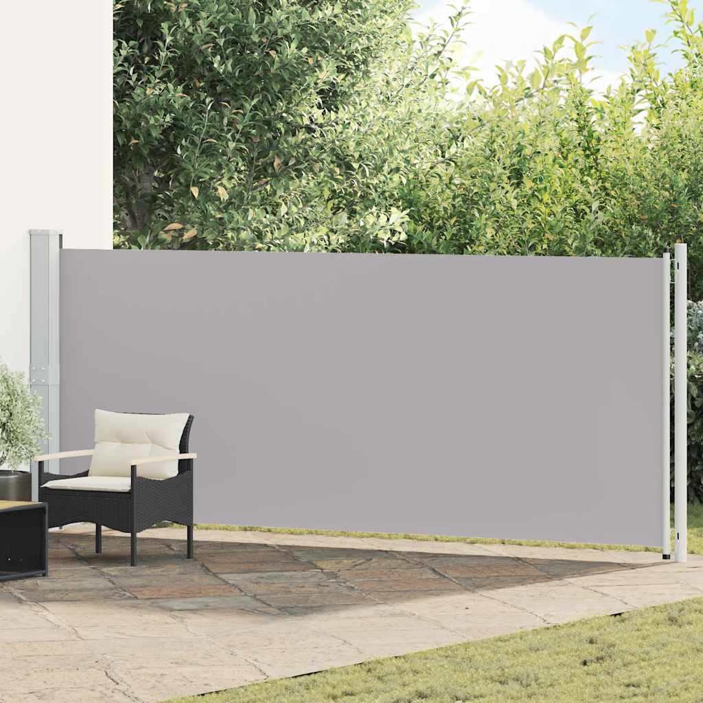 Patio Retractable Side Awning 600x160 cm Grey