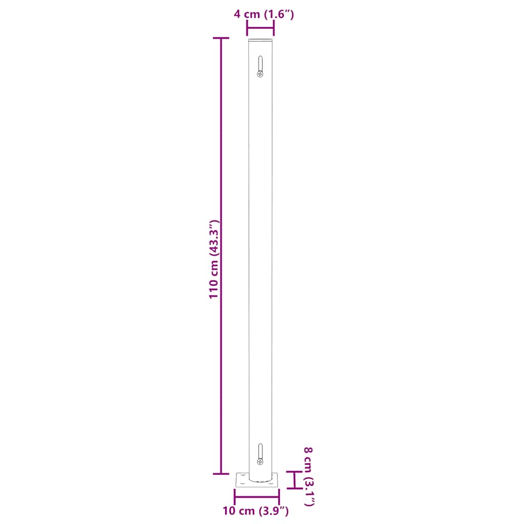 Patio Retractable Side Awning 180x500cm Black