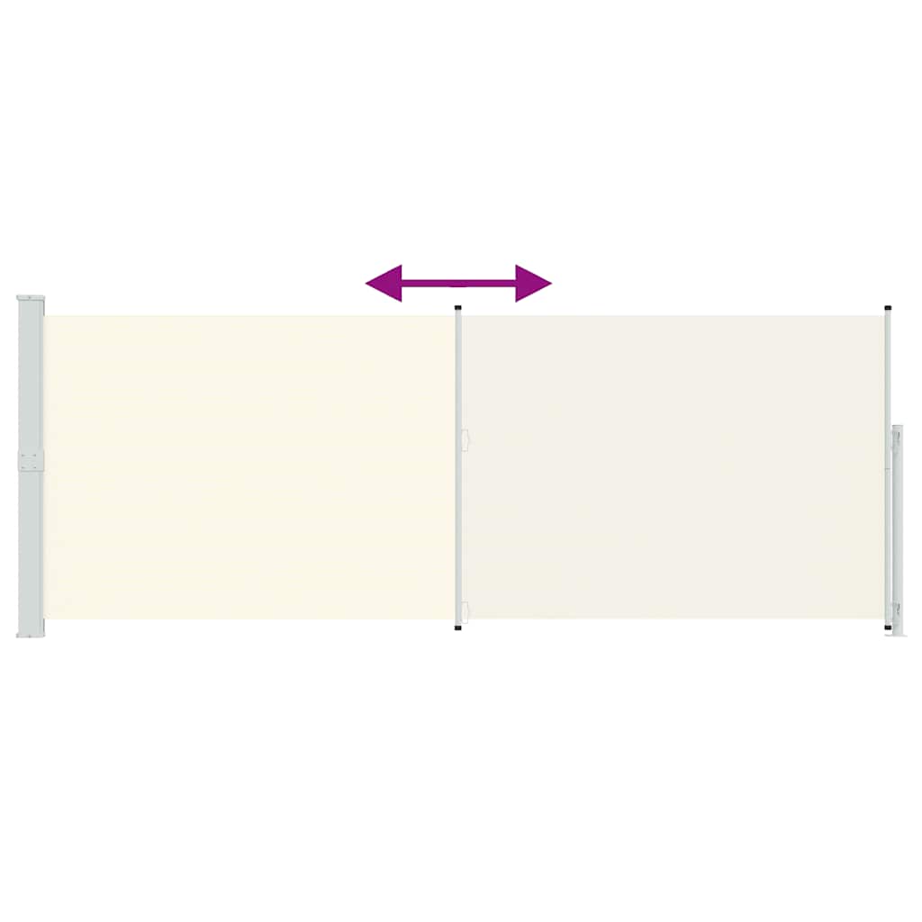 Patio Retractable Side Awning 180x500cm Cream