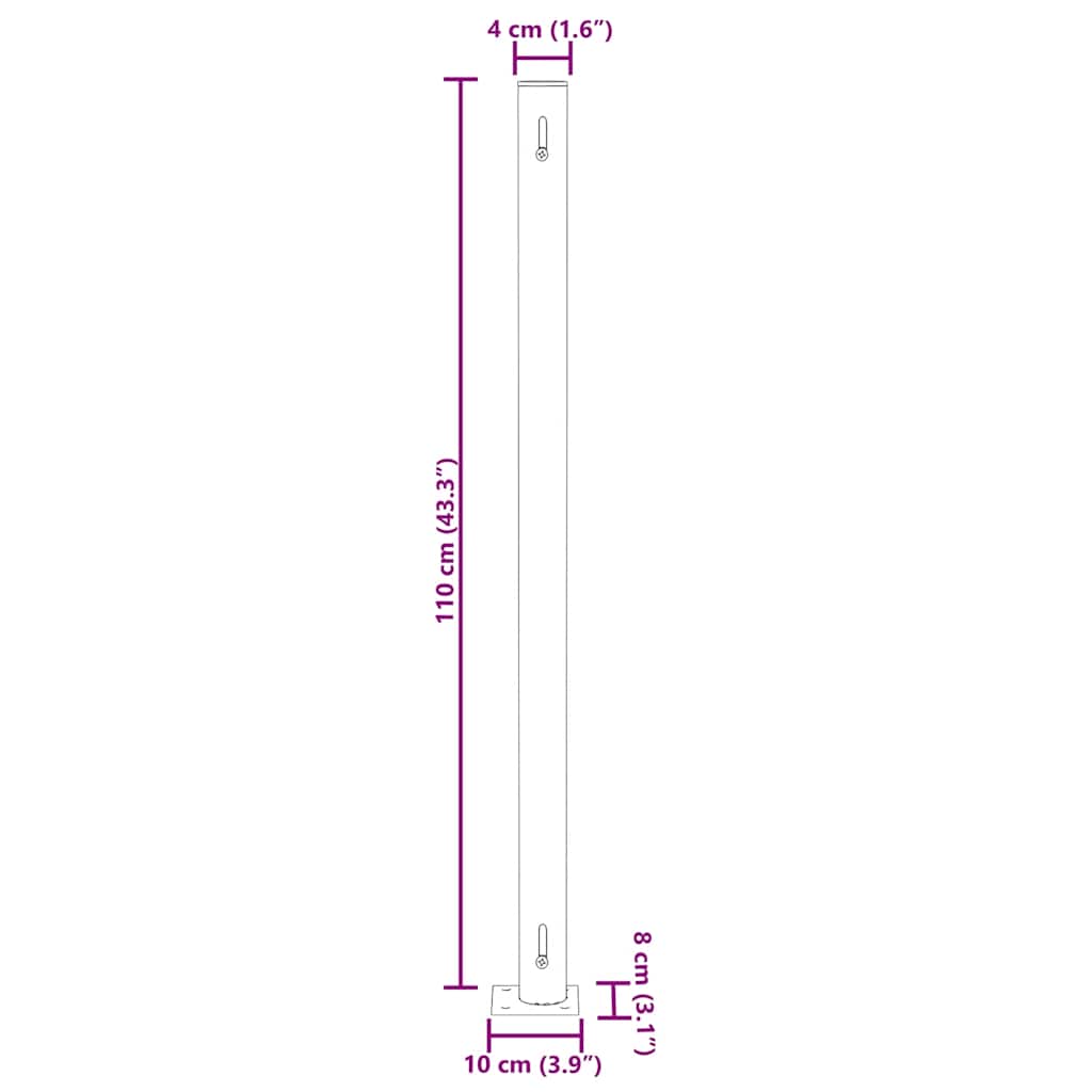 Patio Retractable Side Awning 180x500cm Grey