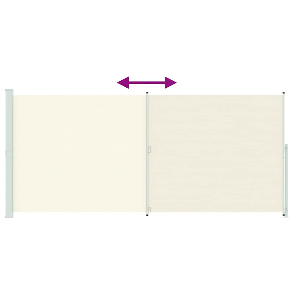 Patio Retractable Side Awning 220x500cm Cream