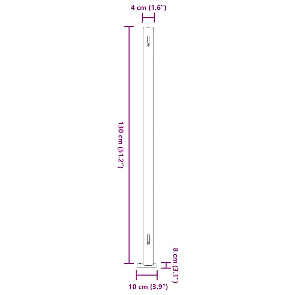 Patio Retractable Side Awning 220x500cm Cream