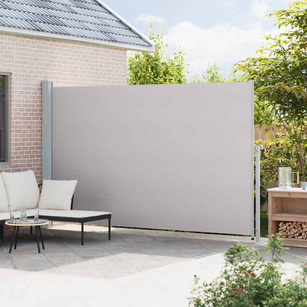 Patio Retractable Side Awning 220x500cm Grey