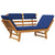 Garden Bench with Cushions 2-in-1 190 cm Solid Acacia Wood