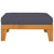 Sectional Footrest with Dark Grey Cushion Solid Acacia Wood