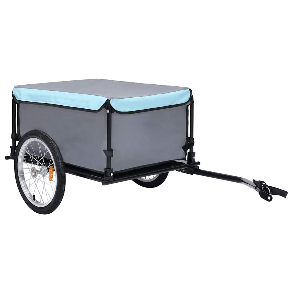 Bike Trailer Black and Blue 65 kg