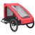 Pet Bike Trailer Red and Black