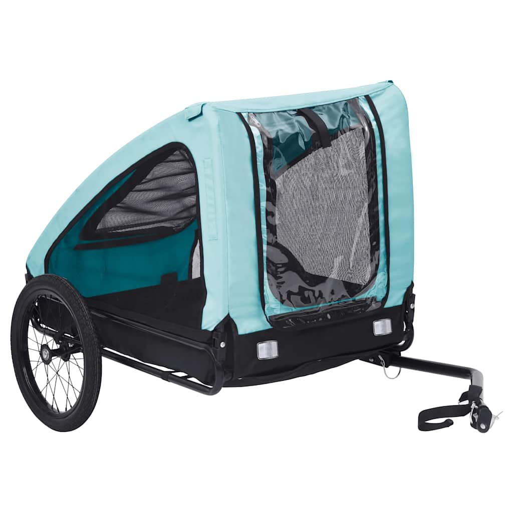 Pet Bike Trailer Blue and Black