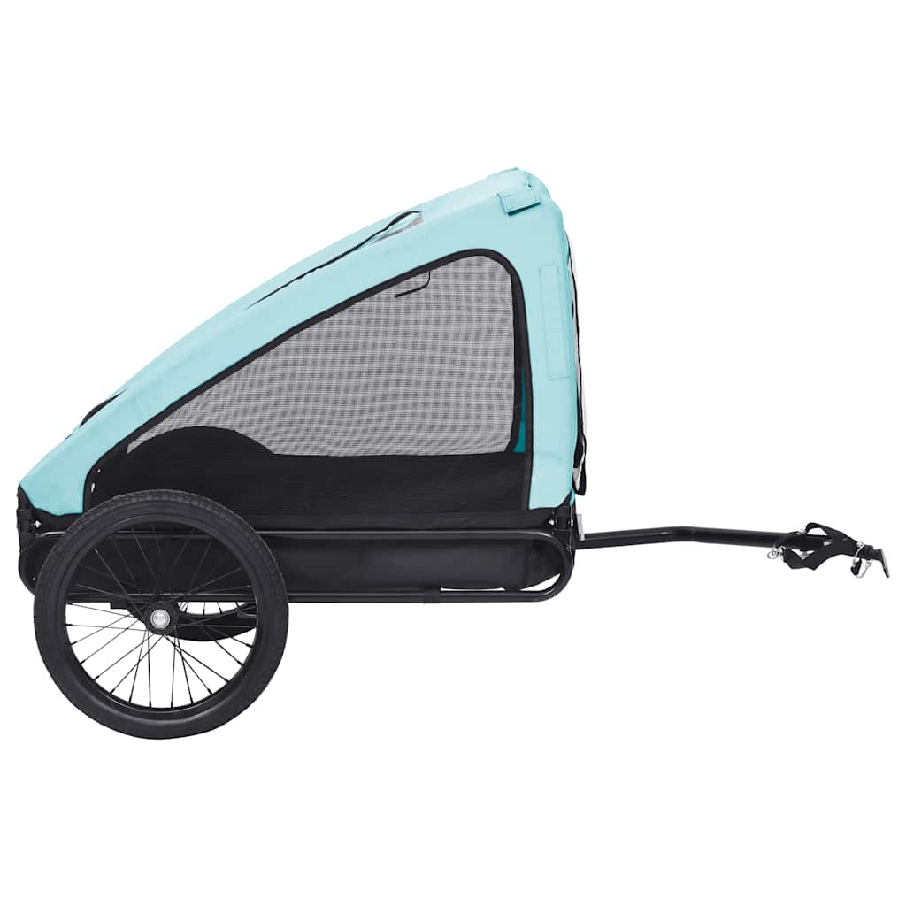 Pet Bike Trailer Blue and Black