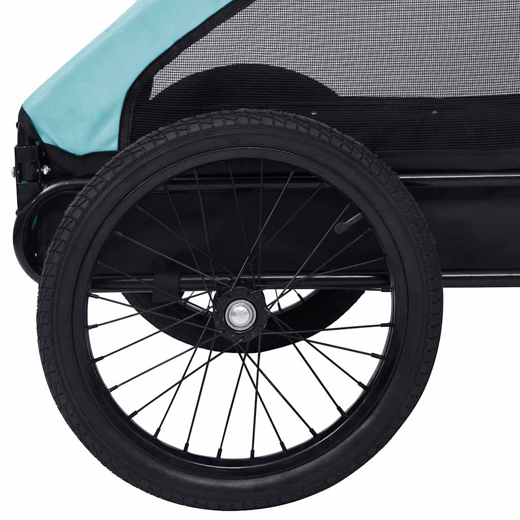 Pet Bike Trailer Blue and Black