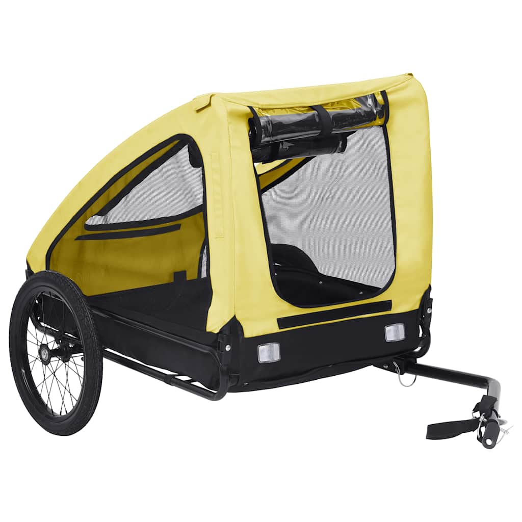 Pet Bike Trailer Yellow and Black