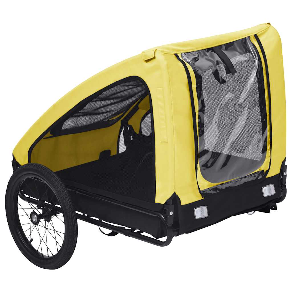 Pet Bike Trailer Yellow and Black