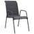 Stackable Garden Chairs 4 pcs Steel and Textilene Anthracite