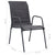 Stackable Garden Chairs 4 pcs Steel and Textilene Anthracite