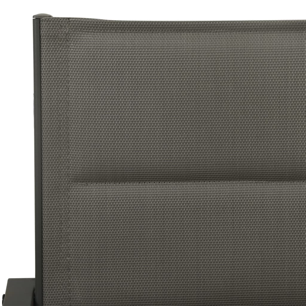 Garden Chairs 4 pcs Textilene and Steel Grey and Anthracite