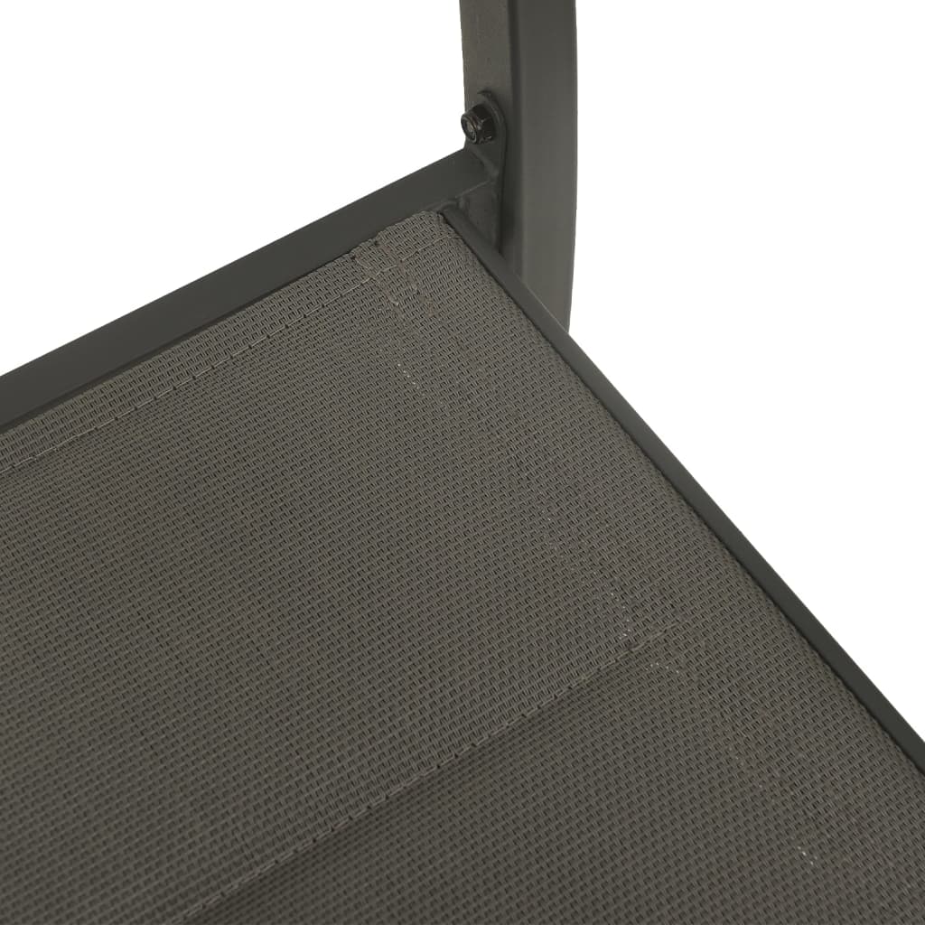 Garden Chairs 4 pcs Textilene and Steel Grey and Anthracite