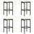 Bar Stools with Cushions 4 pcs Brown Poly Rattan