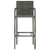 Bar Stools 2 pcs Grey Poly Rattan