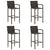 Bar Stools 4 pcs Brown Poly Rattan