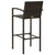 Bar Stools 4 pcs Brown Poly Rattan