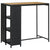Bar Table with Storage Rack Black 120x60x110 cm Poly Rattan