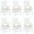 Garden Chair Cushions 6 pcs Cream 40x40x3 cm Oxford Fabric