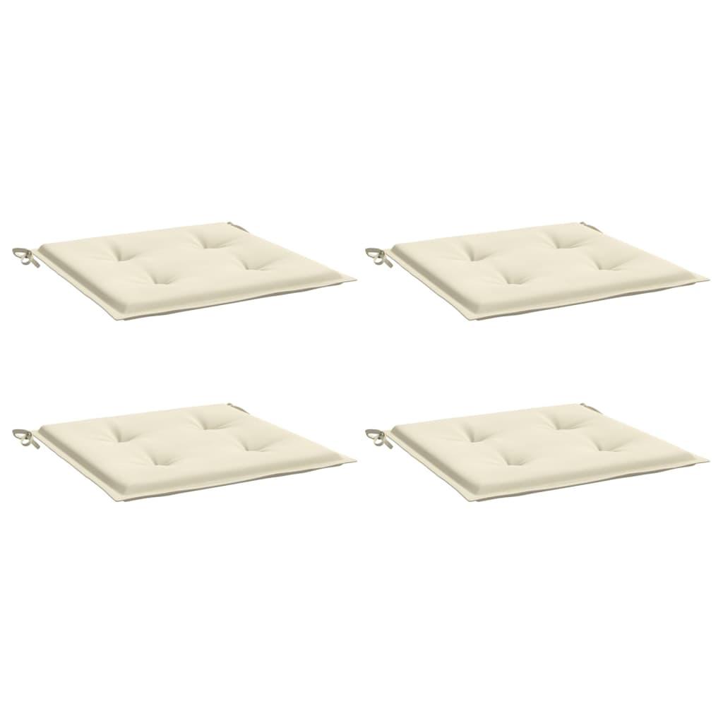 Garden Chair Cushions 4 pcs Cream 50x50x3 cm Oxford Fabric