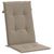 Garden Highback Chair Cushions 6 pcs Taupe 120x50x3 cm Fabric