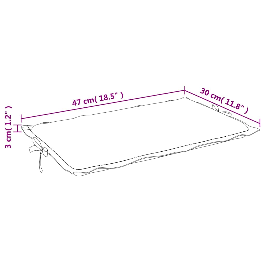 Sun Lounger Cushion Cream 186x58x4cm Oxford Fabric