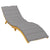 Sun Lounger Cushion Grey 200x50x3cm Oxford Fabric