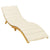 Sun Lounger Cushion Cream 200x50x3cm Oxford Fabric